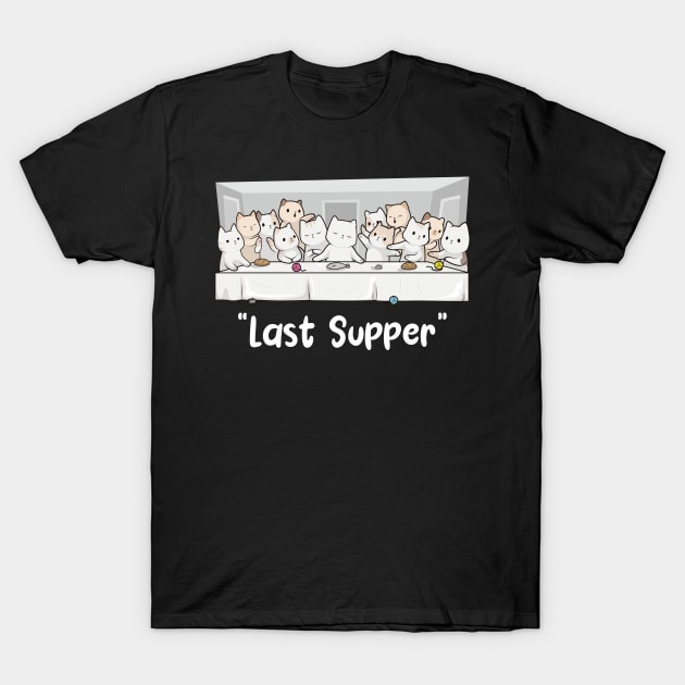 The Last Supper - A Feline Feast T-Shirt by GoshWow 